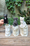 Kedi Üçlü Set Silikon Mum Kalıpları