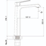 Creavit Stark Uzun Lavabo Armatürü - Gun Grey / Metalik Gri SK6500GR