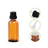 Siyah Kapak Içten Damlalıklı Amber Cam Şişe 10 ml (10 ADET)