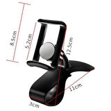 Leyloş Araç İçi Konsola Takılan Döner Başlıklı Telefon Kıskacı Telefon Tutucu