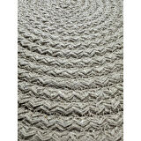 Decohandy 39cm Neon Renkli Şeritli Jüt Örme Supla Amerikan Servis