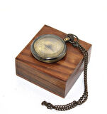 Ahşap Kutulu Pirinç Köstekli Saat Model 11