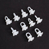 Leyloş Perde Düğmesi 10 Adet Dikdörtgen Tabanlı