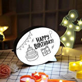 Leyloş Kalemle Yazılabilen Konuşma Balonu Görünümlü Işıklı Mesaj Panosu