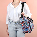 Leyloş Desenli Örgü Çantası