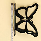 Leyloş Home Kelebek Siyah Metal Peçetelik