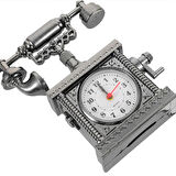 Vintage Telefon Tasarımlı Masa Saati