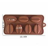 Kahve Çekirdeği Şekilli Silikon Kalıp