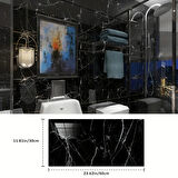 Siyah Mermer Desenli Alüminyum Plastik Duvar Sticker