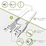 Leyloş Bebek Çocuk Çekmece Ve Dolap Koruma Raylı Güvenlik Sistemi Emniyet Kilidi