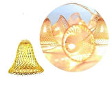 Leyloş Parti Ve Özel Gün Dekorasyonu Çan Şeklinde Metal Şerit Led Işık