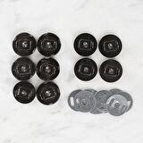 Leyloş Manyetik Antrasit Metal 5'li Çıt Çıt