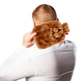 Leyloş 2 Litre Ponponlu Peluş Sıcak Su Torbası 1.sınıf Kauçuk Malzeme