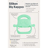 Açık Yeşil Bebek Silikon Diş Kaşıyıcı