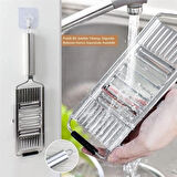 Leyloş Ayarlanabilir 3 Farklı Başlıklı Tutmalı Sebze Dilimleyici Peynir Rendeleyici Aparat