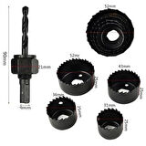 Leyloş 6 Parça Demir Ahşap Alçıpan Delme Buat Açma Seti