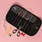 Leyloş Çantalı Tığ Ve Örgü Aksesuarları Seti