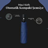 Mavi Kılıflı Otomatik Kompakt Şemsiye