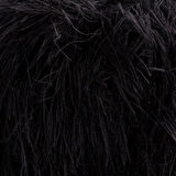 Leyloş Luna Tavşan Tüyü Siyah El Örgü İpi - R004 - 34002
