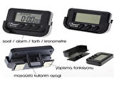 Leyloş Ev Ve Araç Tipi Dijital Saat Kronometreli Alarmlı Pilli Saat