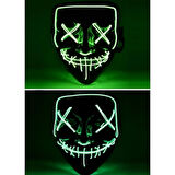 Led Işıklı Yeşil Maske