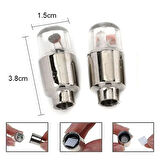 Leyloş Araç Ve Bisiklet İçin 2’li Mavi Led Hava Valfi Işık Kapakları–gece Parlayan Lastik Lambası Sibop Kapağı