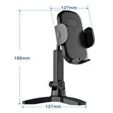 Leyloş Masaüstü Telefon Standı 360 Derece Dönebilen Başlıklı Ayaklı Telefon Tripodu