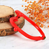 Leyloş Plastik Cüzdan Klipsi-kırmızı