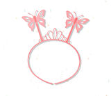 Toz Pembe Kelebek Kanadı Tacı Ve Sopası