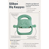 Koyu Yeşil Bebek Silikon Diş Kaşıyıcı