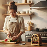 Leyloş Orta Boy Kubbe Model Retro Ahşap Tasarım Bluetooth Hoparlörlü Radyo – Fm/am Destekli, Şarjlı Ve Taşınabilir Radyo Ns-7061