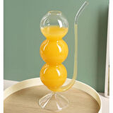 Pipetli Boğumlu Cam Bardak