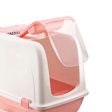 Leyloş Büyük Kapalı Kedi Tuvaleti Mor