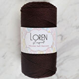 Leyloş Polyester Soft Macrame Koyu Kahverengi El Örgü İpi - Lm034 - 34440