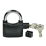 Leyloş Desibel Siyah Alarmlı Çok Fonksiyonlu Ekstra Güvenlikli Kare Asma Dolap Kilidi