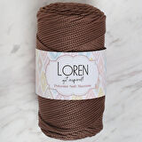 Leyloş Polyester Soft Macrame Kahverengi El Örgü İpi - Lm032 - 34438