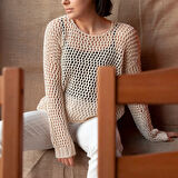 Leyloş Mercerized Cotton Açık Kahverengi El Örgü İpi - 211 - 33580