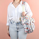 Leyloş Desenli Örgü Çantası