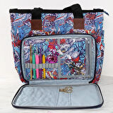 Leyloş Desenli Örgü Çantası