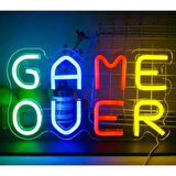 Game Over Tasarımlı Neon Led
