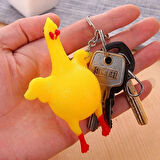 Leyloş Yumurtlayan Eğlenceli Tavuk Anahtarlık