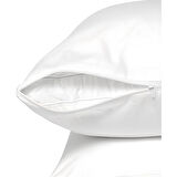 Beyaz Fermuarlı Yastık Mitili, Yastık Kılıfı