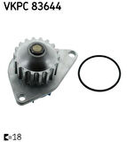 SKF VKPC83644 Devirdaim Su Pompası 206 YM Bipper C2 C3 Partner Berlingo Tu3Jp-TU3A 1.4 8V Mqp 1201.G0