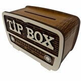 RADYO TASARIMLI TİP BOX AHŞAP KUMBARA BAHŞİŞ KUTUSU