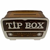 RADYO TASARIMLI TİP BOX AHŞAP KUMBARA BAHŞİŞ KUTUSU