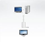 ATEN-VC980  Mini DisplayPort (mini DP) <-> HDMI Adaptörü, Mini DisplayPort Erkek <-> HDMI A Dişi
