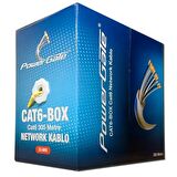 POWERGATE CAT6-BOX-YL, 23AWG, 0,57mm, UTP, CAT6 Kablo, 305m, Sarı