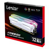 LD5EU016G-R6400GDWA ARES RAM DT GAMING DDR5 UDIMM 2X16GB 6400 CL32 1.4V MEMORY WITH HEATSINK AND RGB LIGHTING DUAL PACK WHITE COLOR