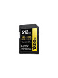 LEXAR 512GB LSD1800512G-BNNNG SD PROFESSIONAL 1800X SDXC UHS-II CARDS UP TO 280MB/S READ 210MB/S WRITE C10 V60 U3