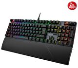ASUS ROG STRIX SCOPE II TÜKÇE TUŞ DİZİLİMİ ROG NX SNOW MEKANİK SWITCH AURA SYNC RGB VE BİLEK DESTEĞİ